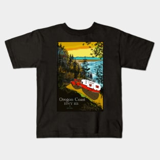 Oregon Coast HWY101 Travel Kids T-Shirt